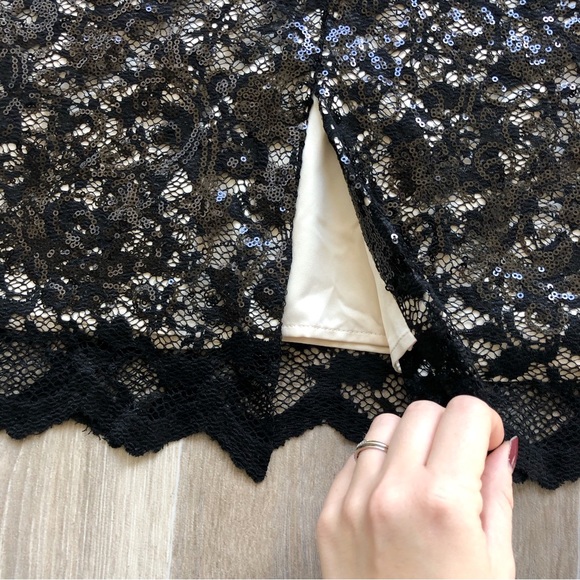 NWT Debbie Shuchat Sparkly Lace Sequin Skirt - Picture 11 of 12